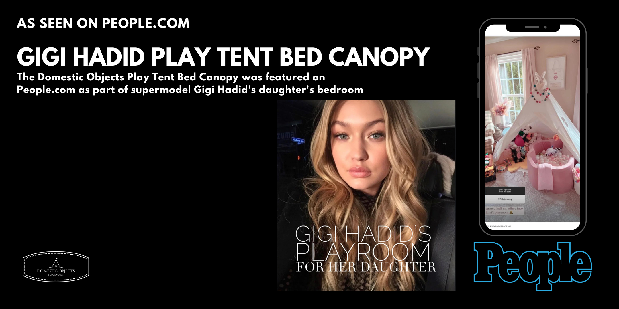 Gigi Hadid Play Tent Bed Canopy People.com Domestic Objects