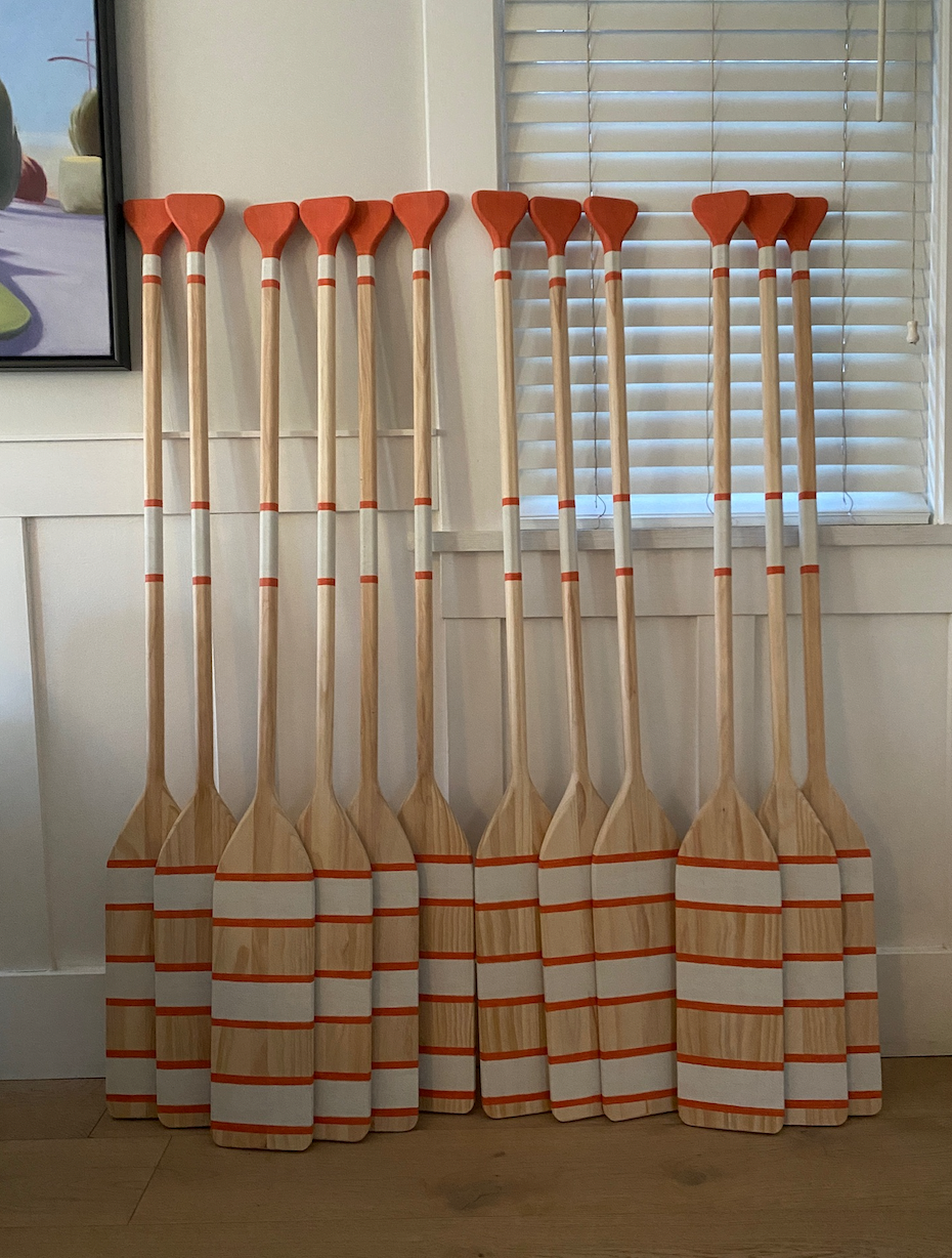 Custom Painted Paddles for Restaurant Interior Designers